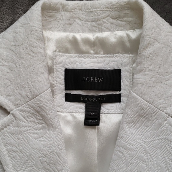 J. Crew Fancy White Brocade Jacket - Picture 6 of 8